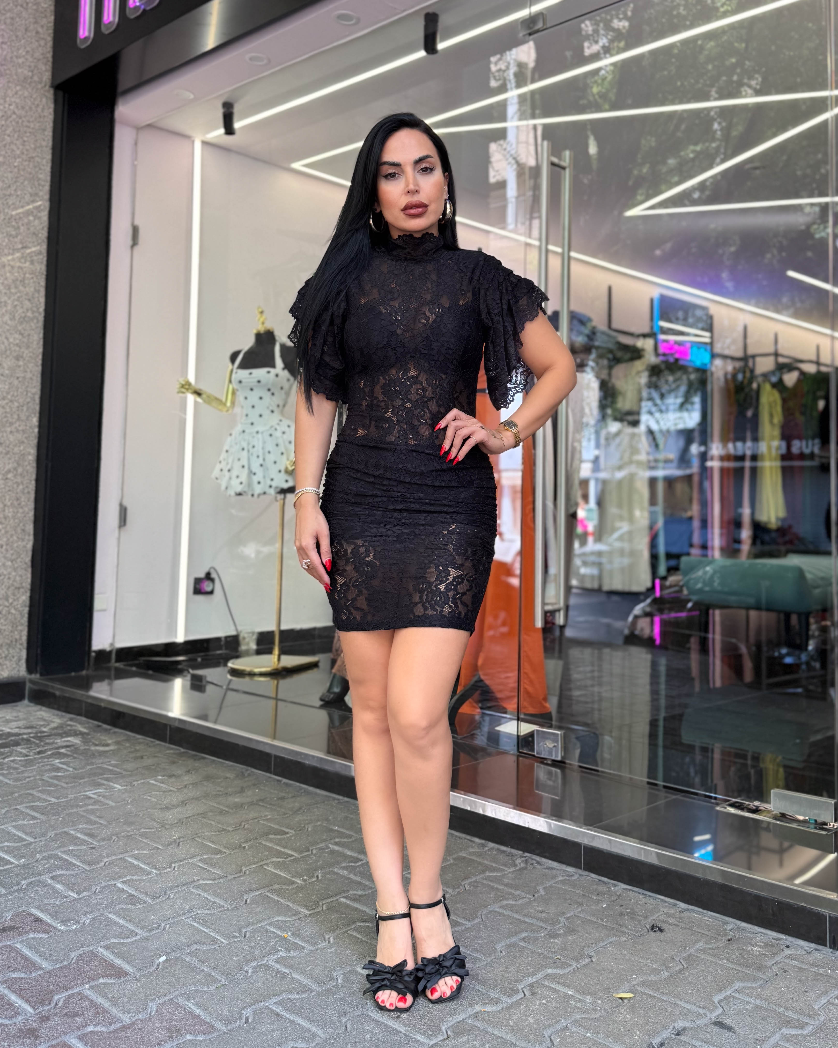 A Lace Mini Dress