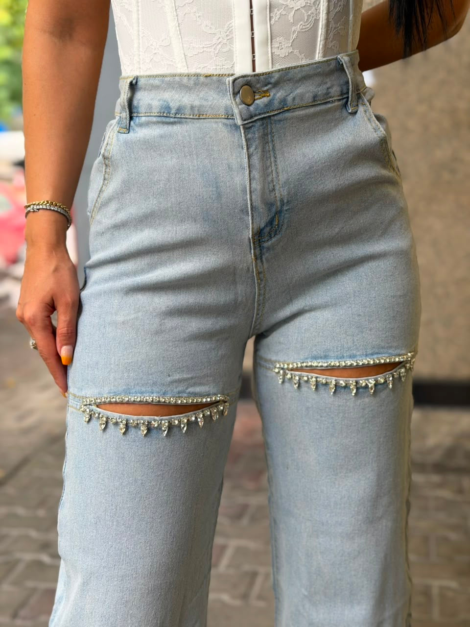 A Denim HW Strass