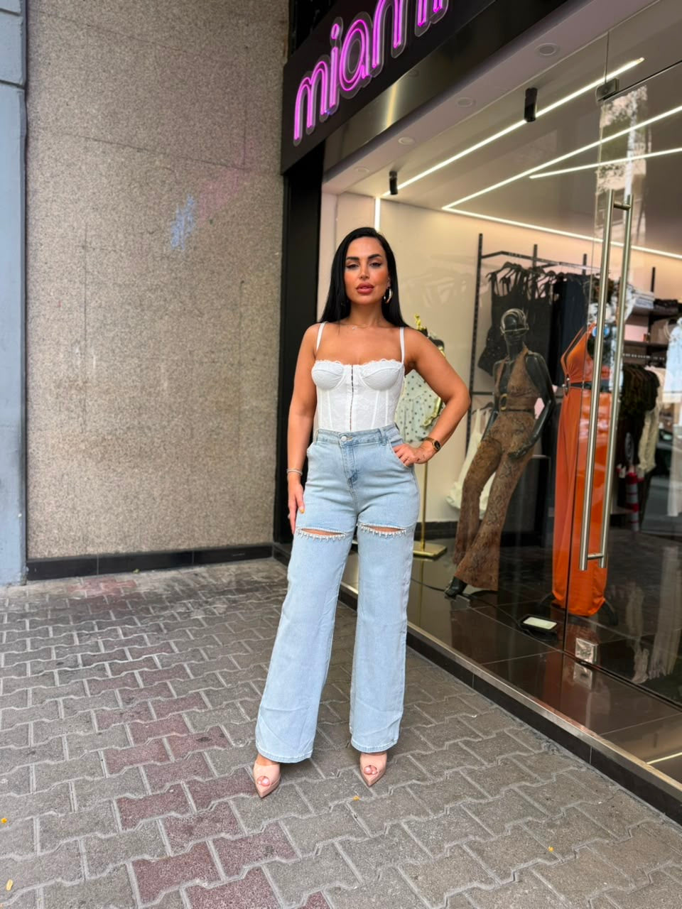 A Denim HW Strass