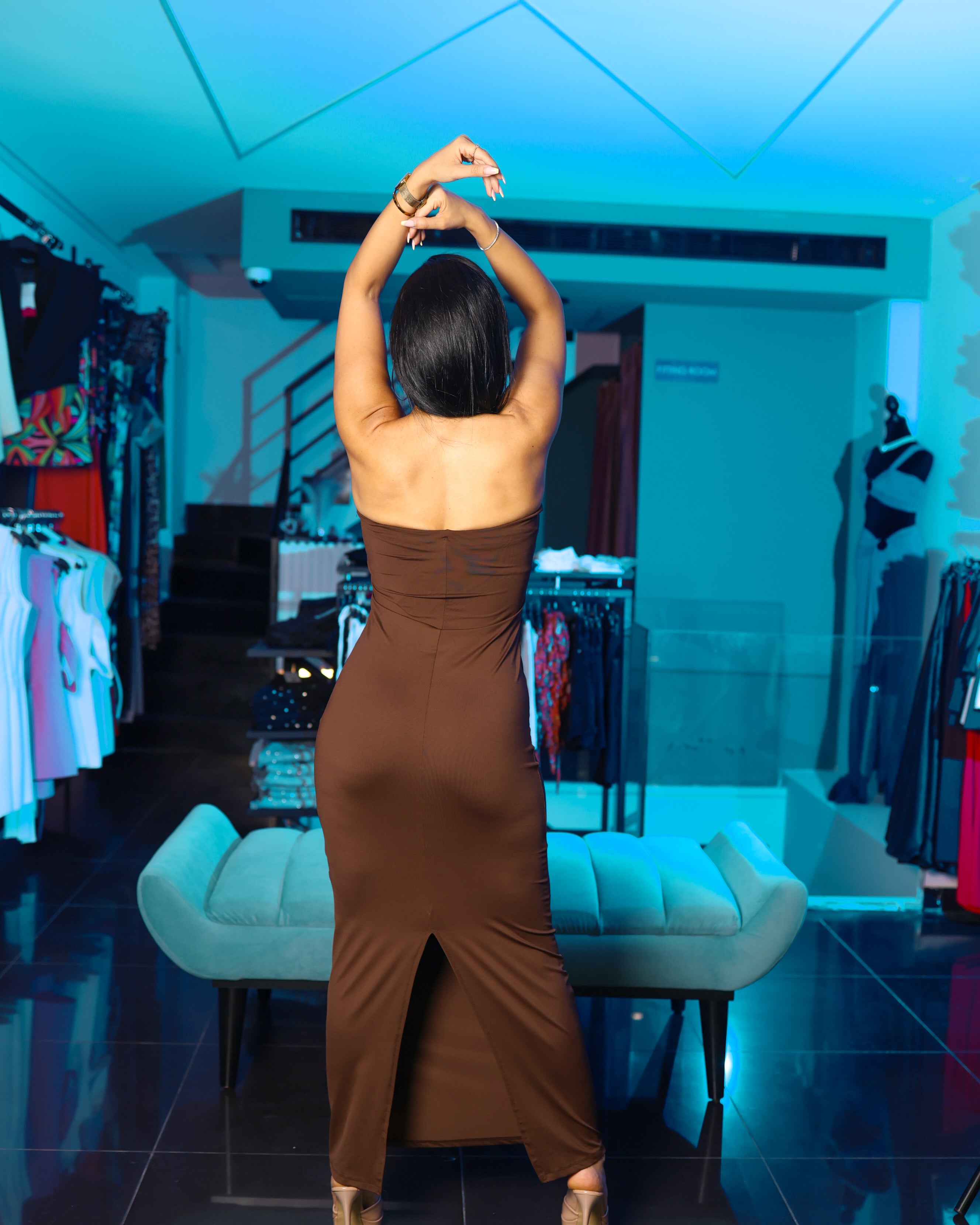 Long Strapless Dress