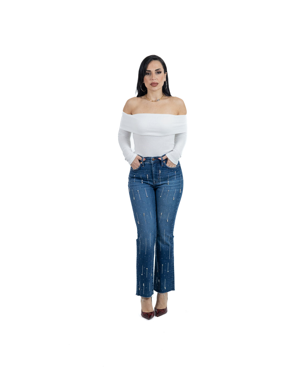 Strass Lines Jeans