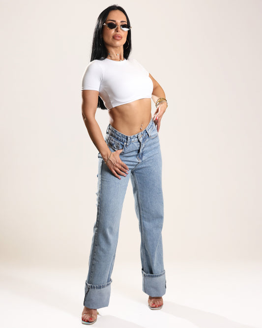 Basic Crop Top w/Sleeve