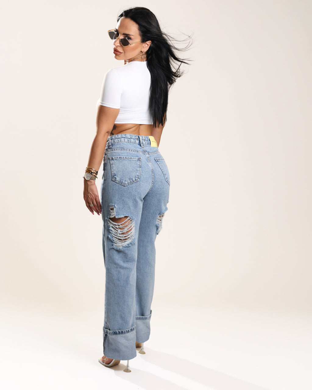 Basic Crop Top w/Sleeve