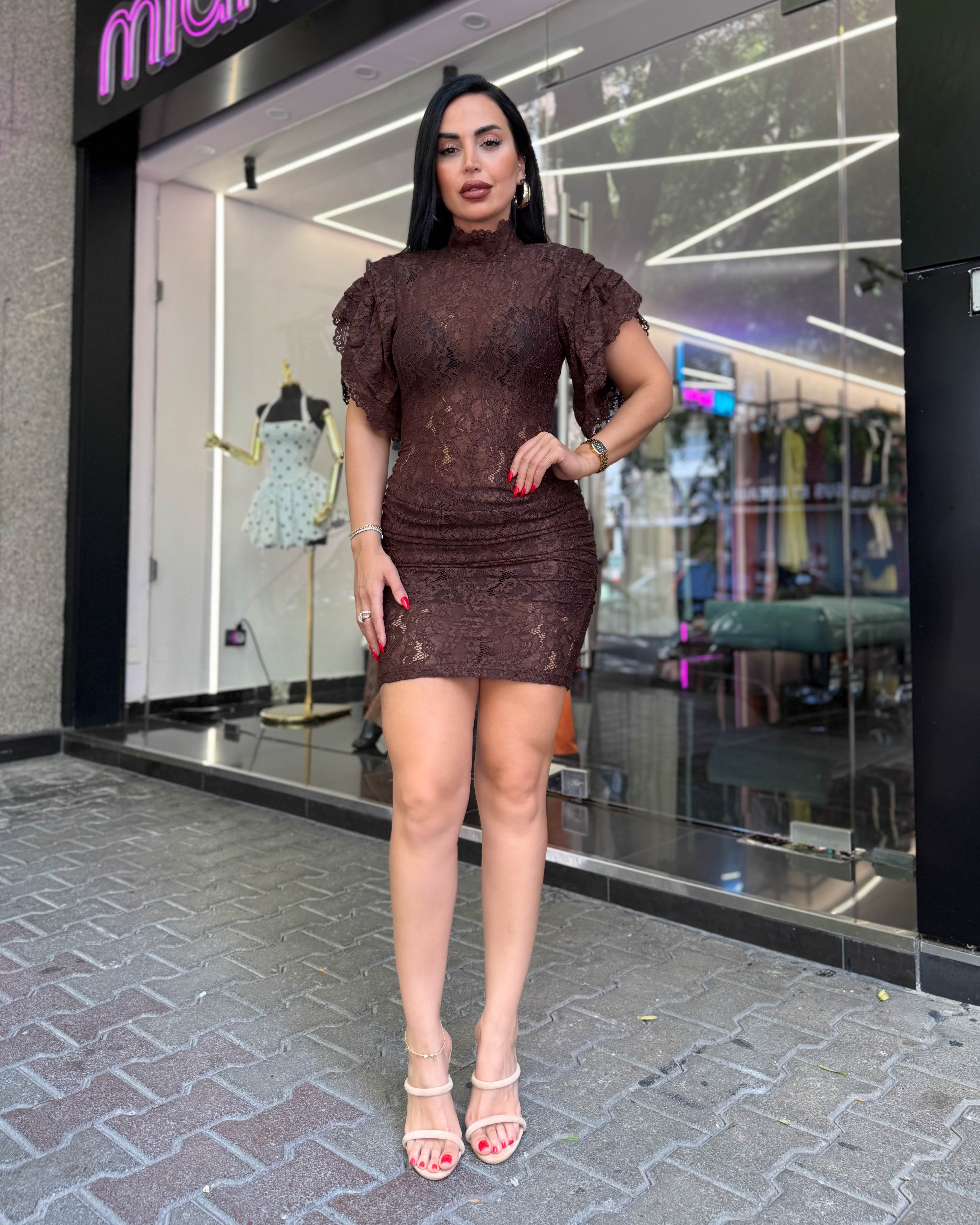 A Lace Mini Dress