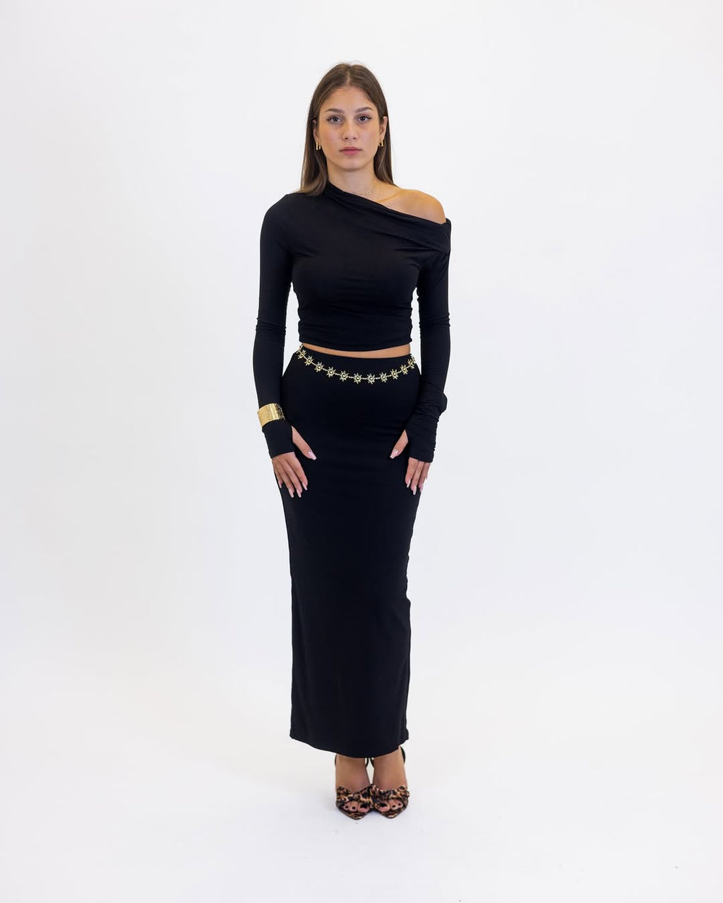 W Long Dress Set