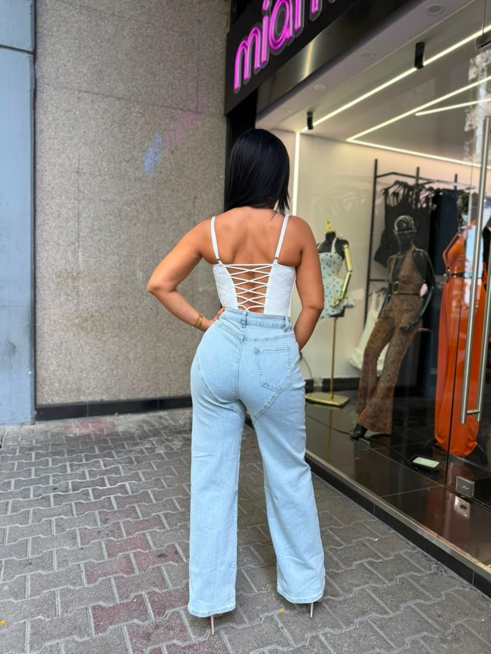 A Denim HW Strass