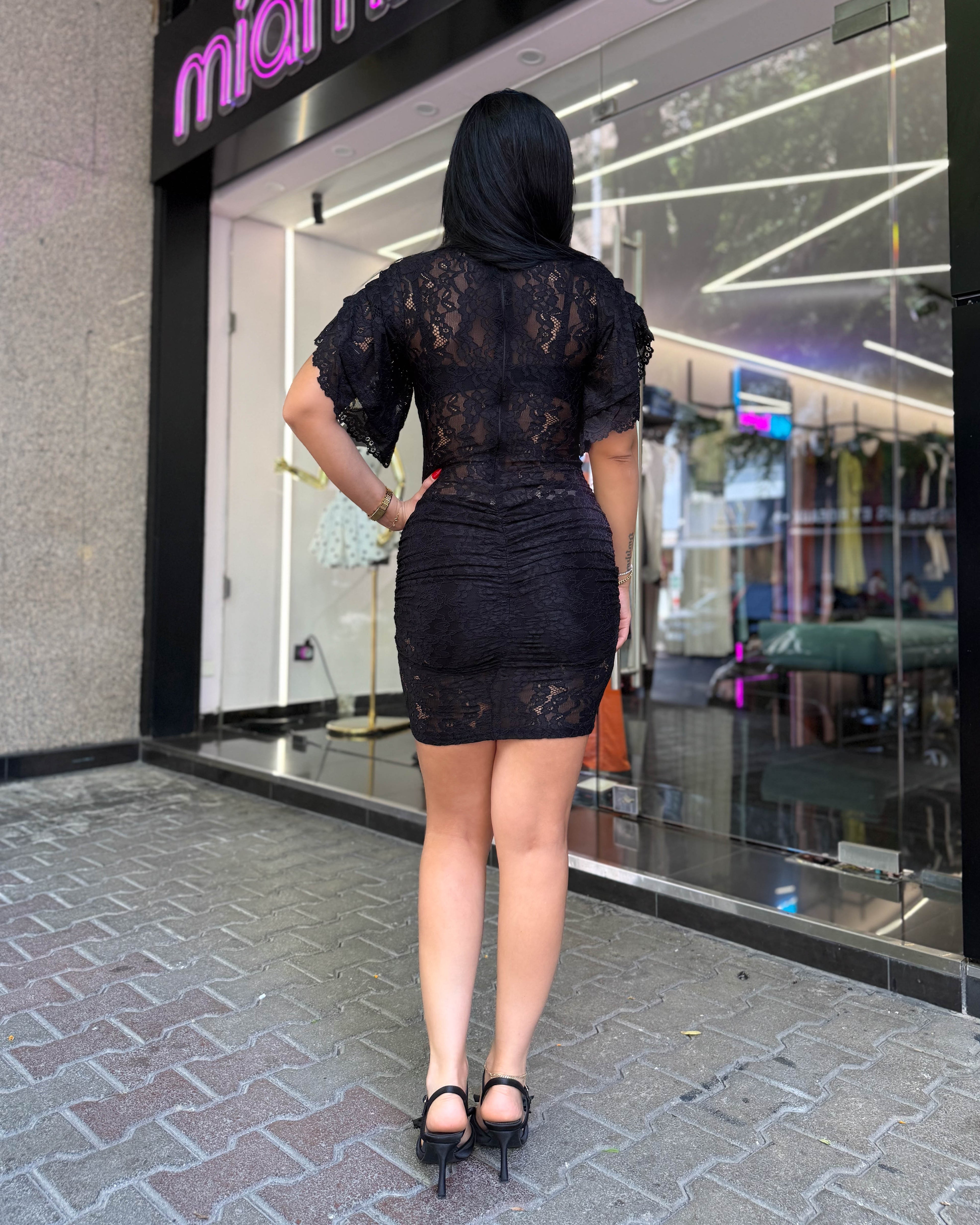 A Lace Mini Dress