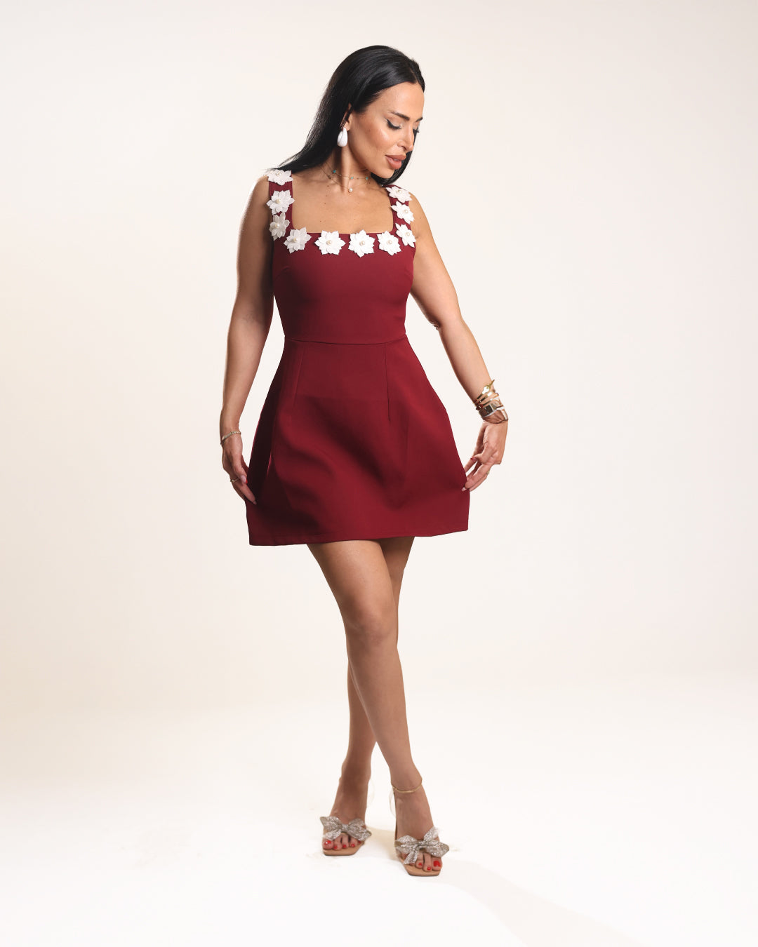 Short Dress w/Flower